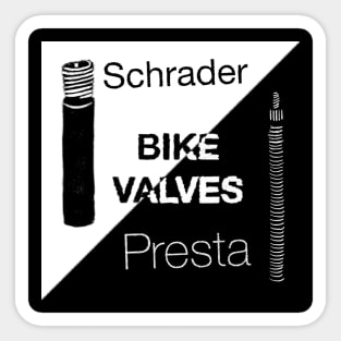 Bike Valves Presta Schrader mechanic reference Sticker